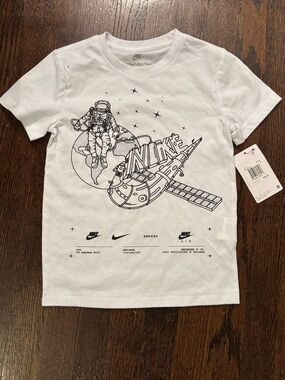 Nike White Kids' Graphic Space T-Shirt